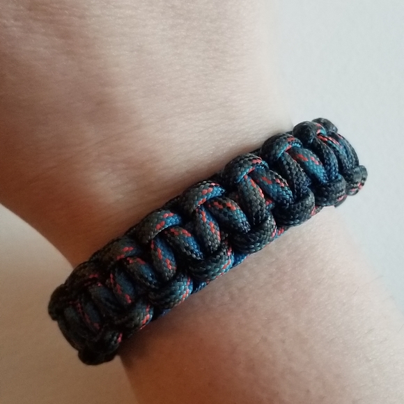 Paracord bracelet blue orange para cord - Picture 6 of 10